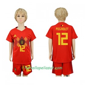 Jalkapallo Pelipaidat Belgia Mignolet 12 Lasten World Cup 2018 Kotipaita